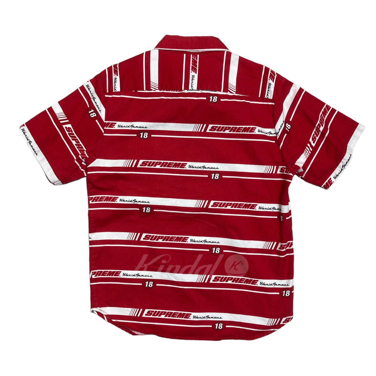SUPREME(シュプリーム) Striped Racing Work Shirt ストライプレーシング半袖シャツ