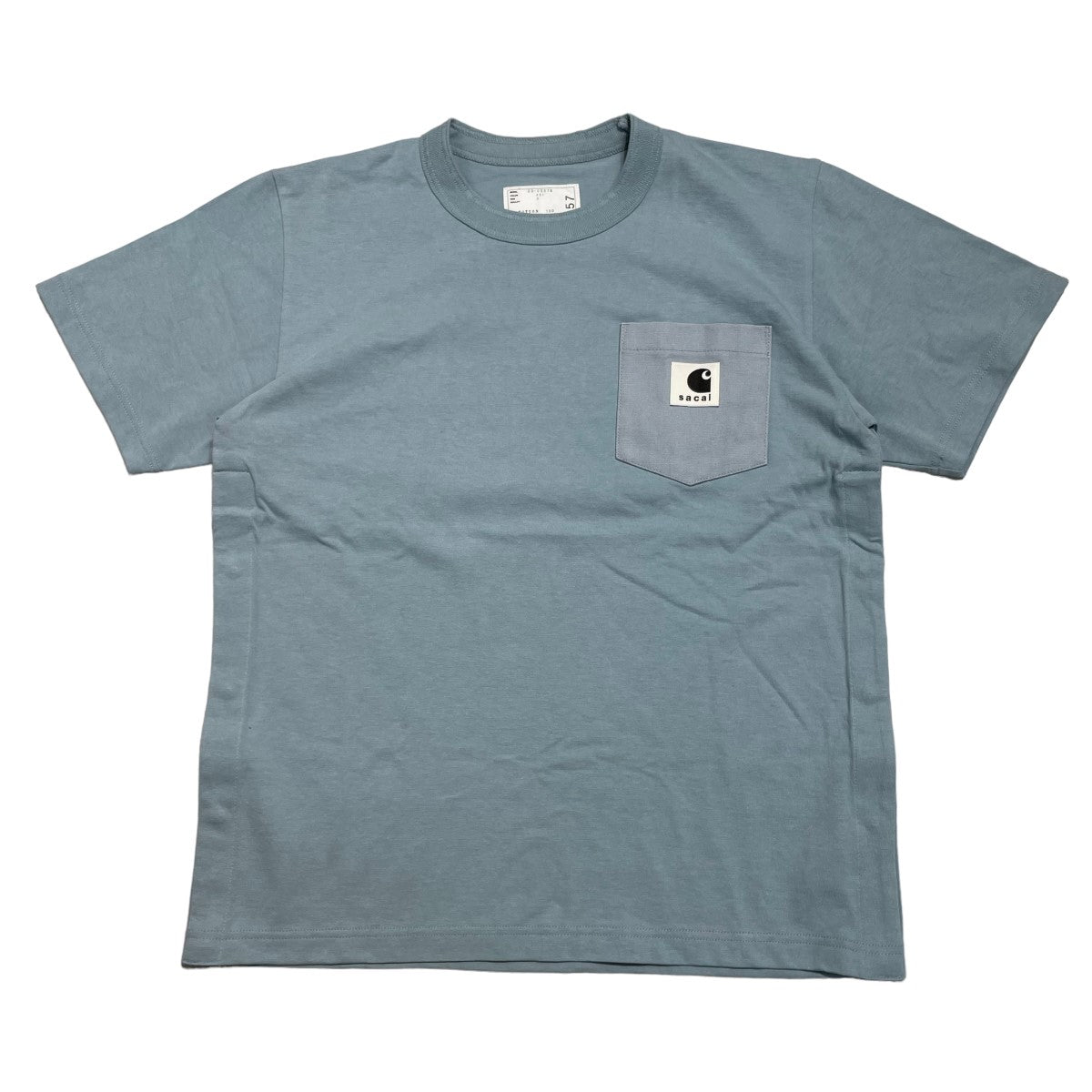 sacai×carhartt WIP(サカイ×カーハートダブリューアイピー) 2023AW ポケットTシャツ/23-0557S ブルー サイズ:3 メンズ Tシャツ・カットソー 中古・古着