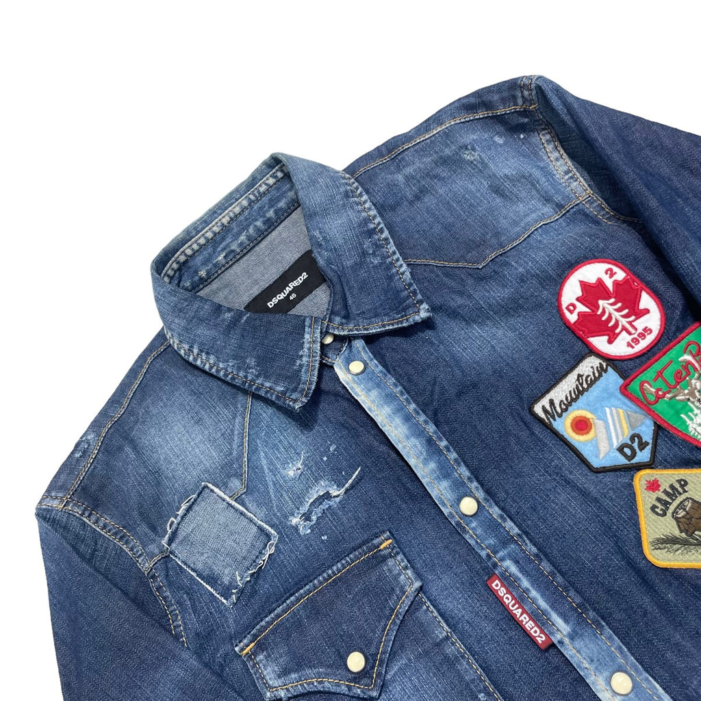 DSQUARED2(ディースクエアード) ダメージ加工 マルチワッペンデニム 