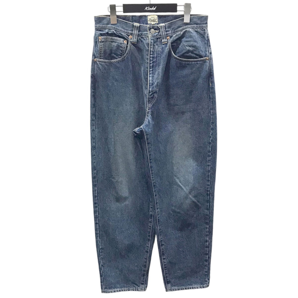 GOLD(ゴールド) 加工デニムパンツ 14oz． DENIM 5POCKET WIDE PANTS HARD WASHED GL41935  GL41935 インディゴ サイズ S｜【公式】カインドオルオンライン ブランド古着・中古通販【kindal】