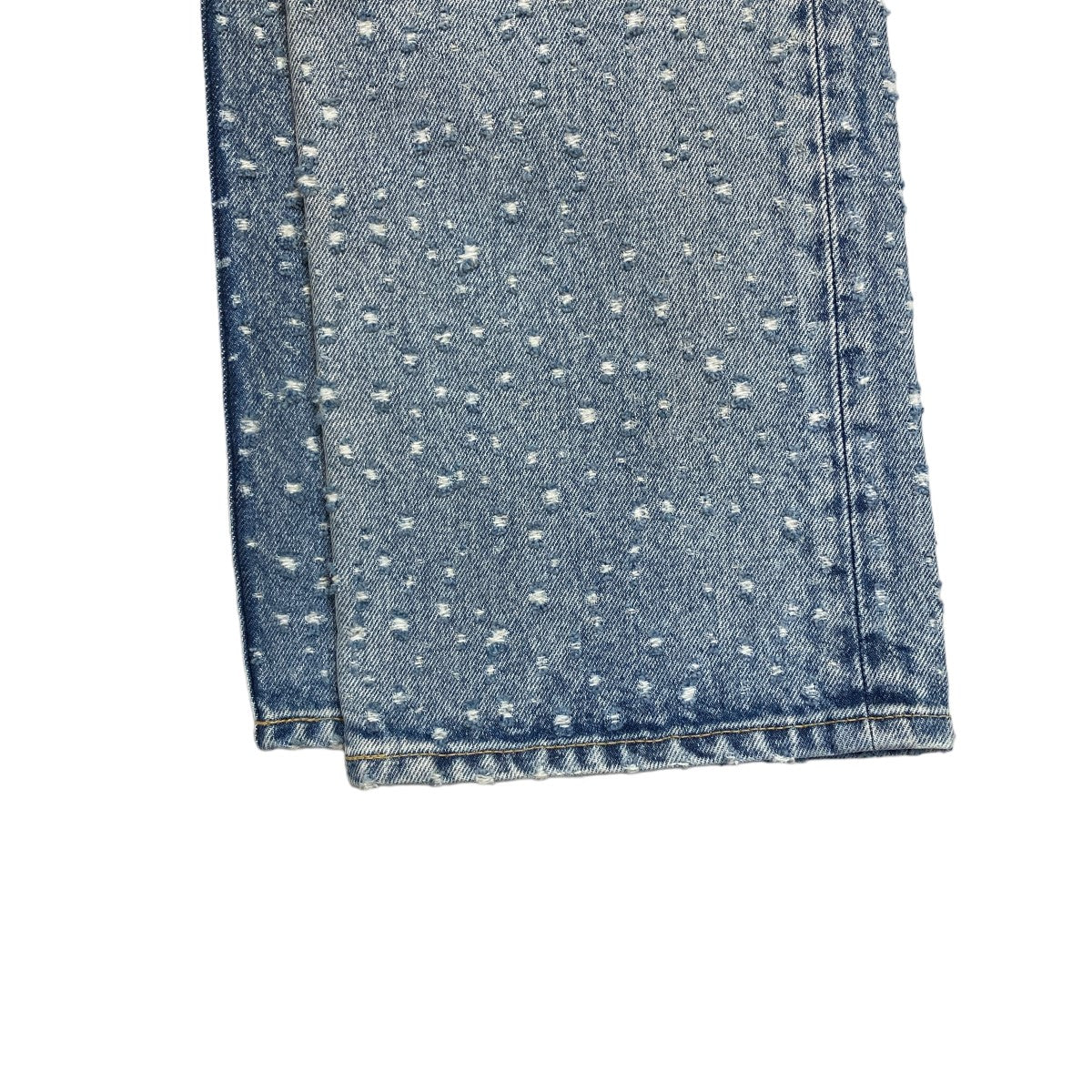 distressed straight leg jeansダメージ加工 デニムパンツ681734