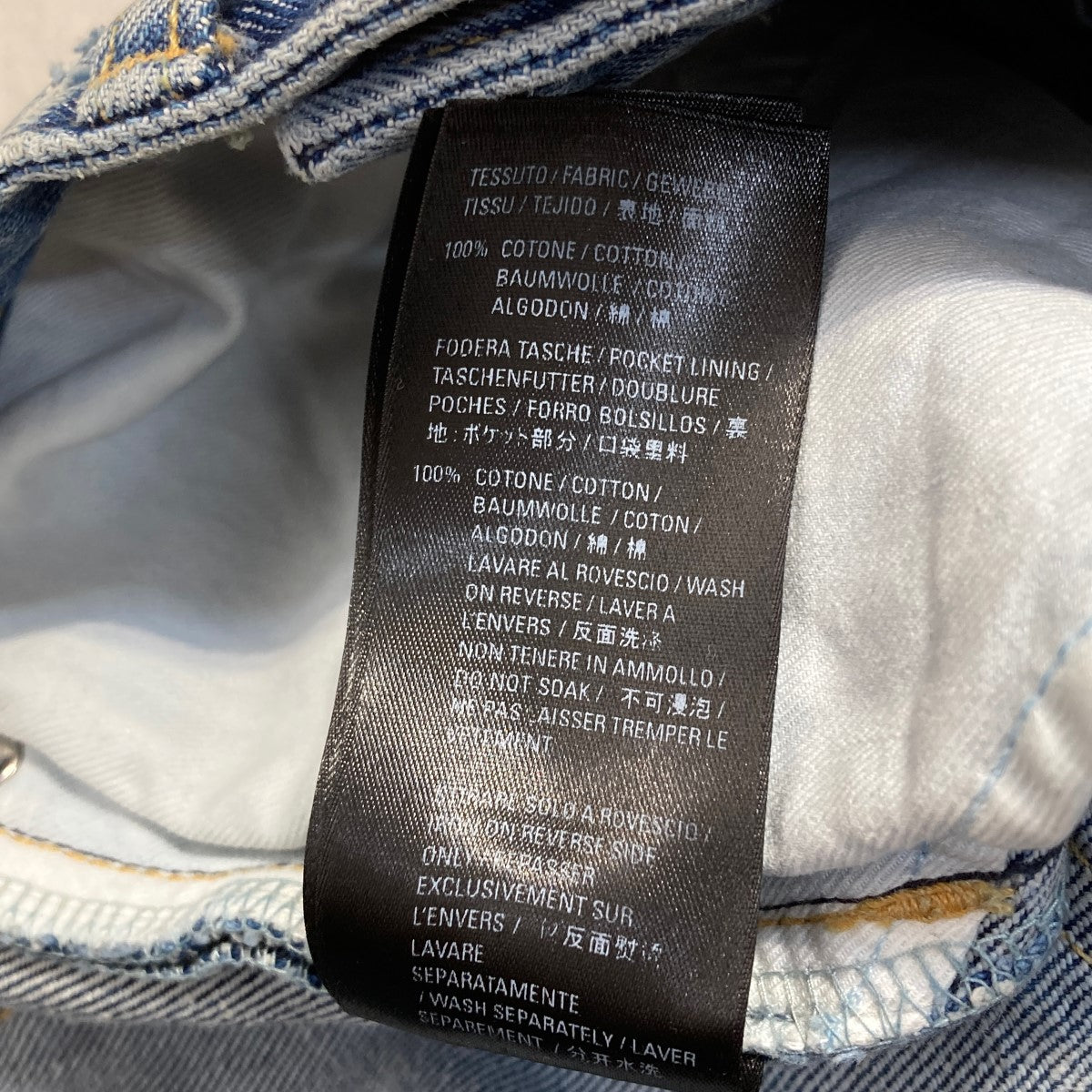 distressed straight leg jeansダメージ加工 デニムパンツ681734