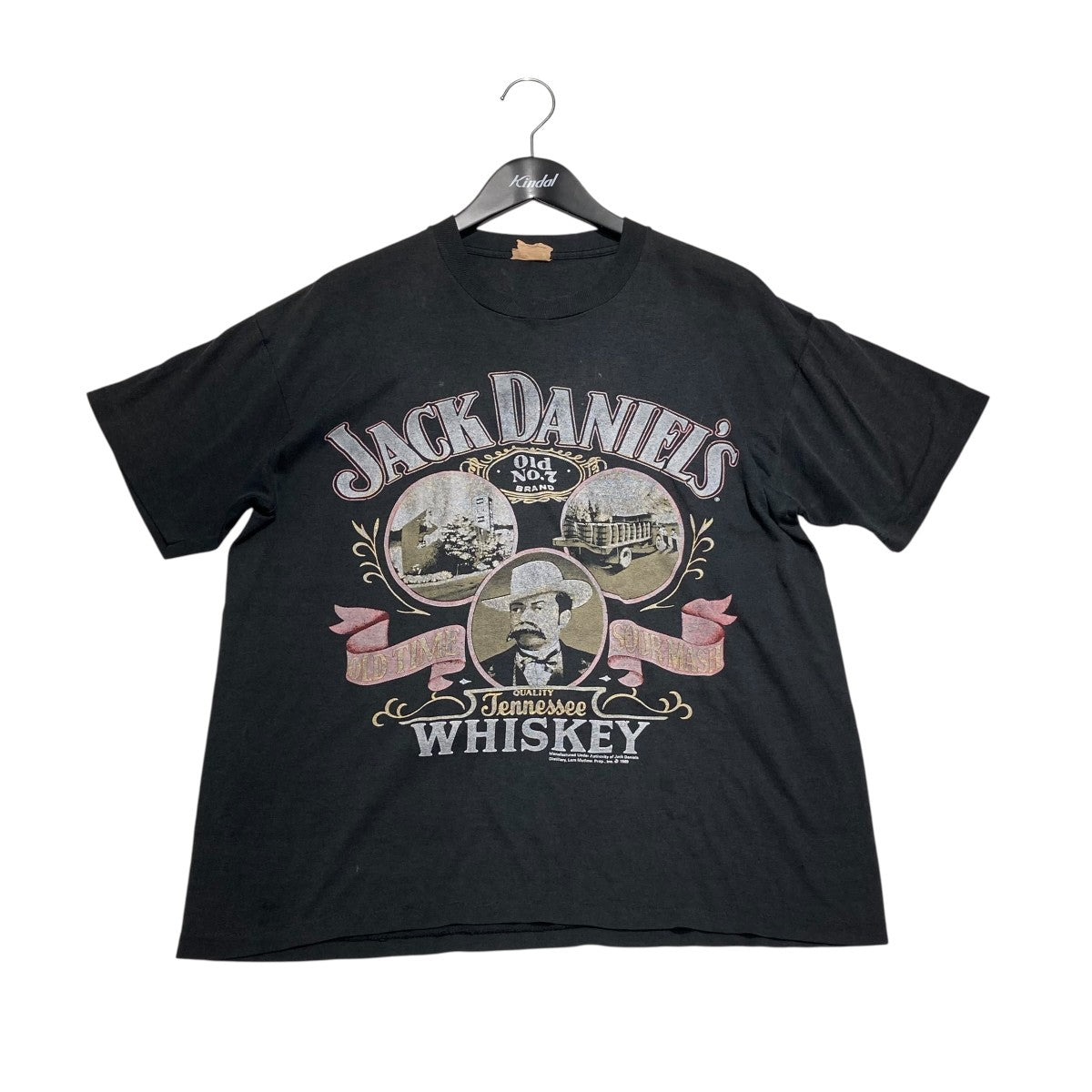 古着 1980s JACK DANIELS 袖裾シングル半袖Tシャツ 古着・中古-1枚目のアイテム画像