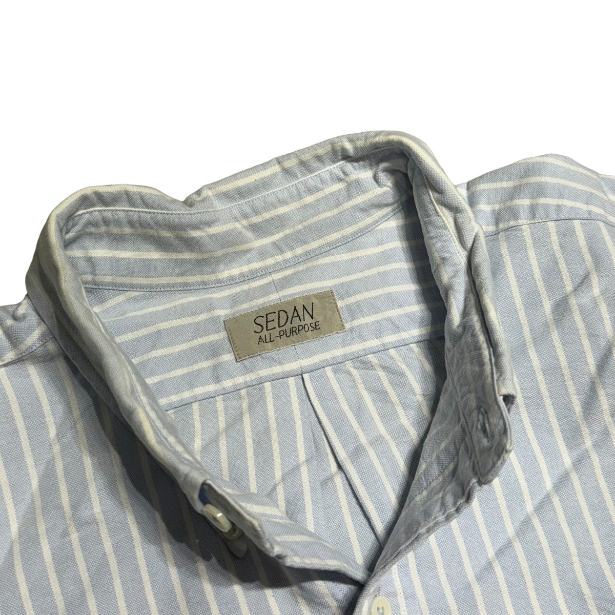 SEDAN ALL-PURPOSE(セダンオールパーパス) Oxford Stripe Big BD  ShirtストライプボタンダウンシャツSD21F-SH01