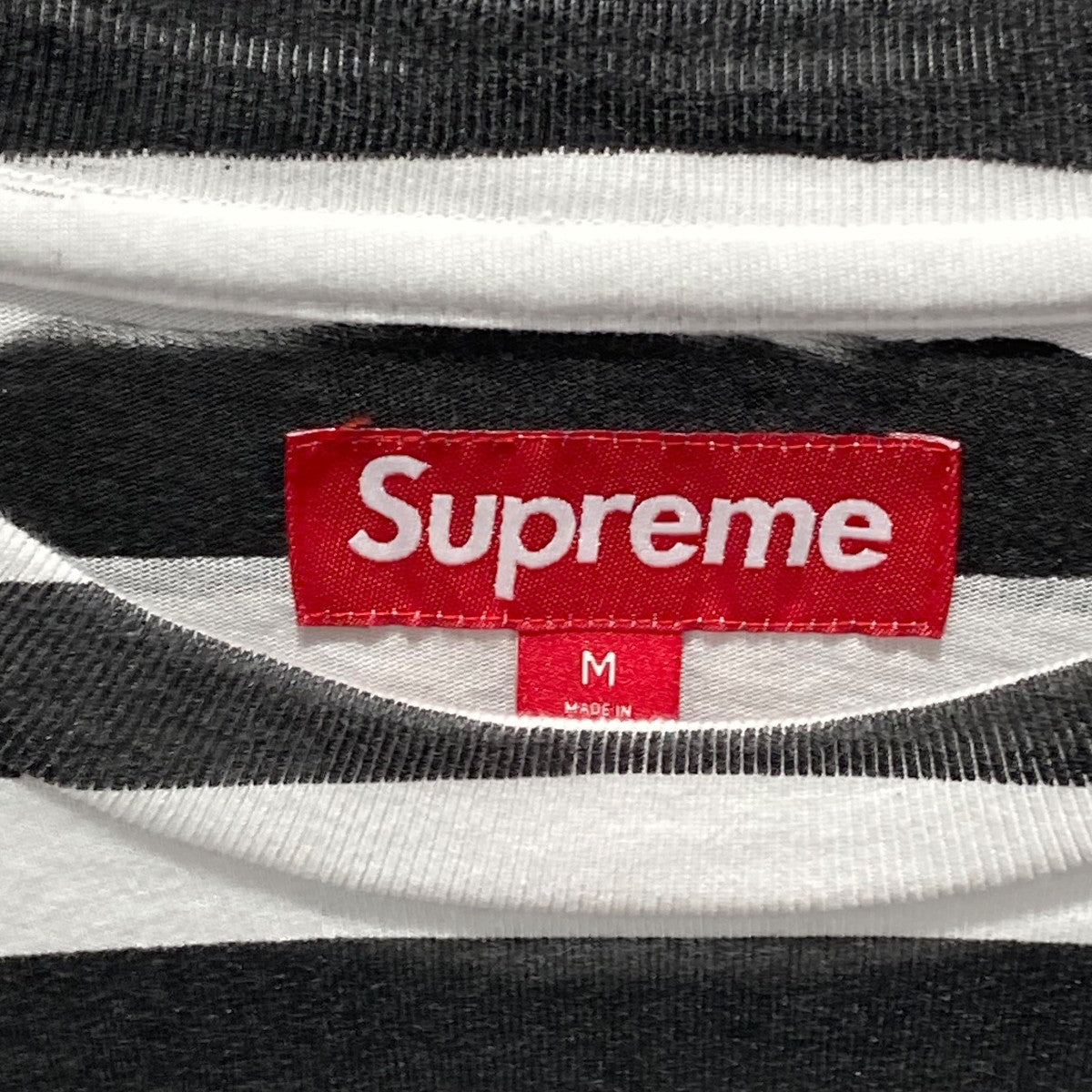 Supreme(シュプリーム) Overprint Stripe S S Topボーダー半袖T