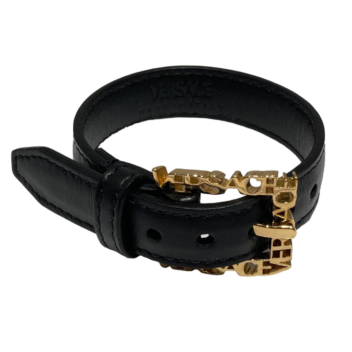 VERSACE ブラック　レザー　ブレスレット ラ メドゥーサ レザー ブレスレット ブラック | VERSACE JP