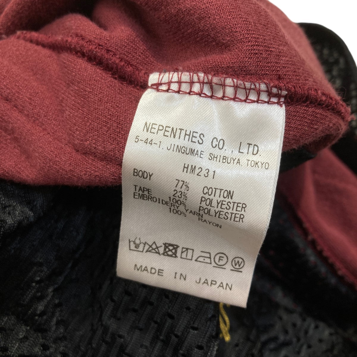 Needles(ニードルス) ベロアトラックパンツHM231 HM231 ボルドー