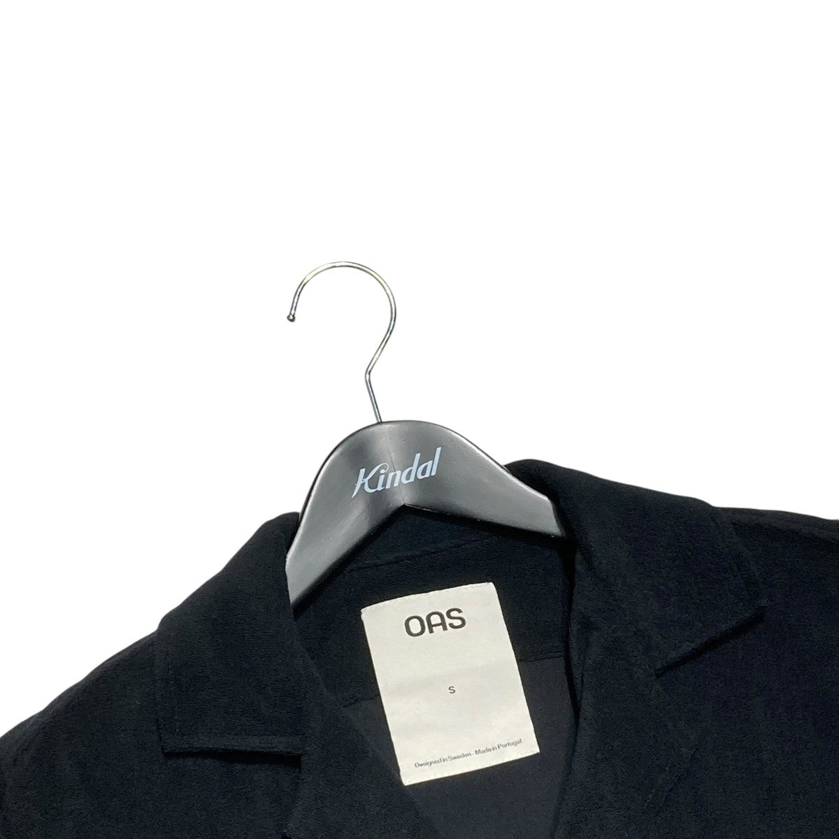 Black Cuba Knitted Terry Shirtオープンカラーシャツ