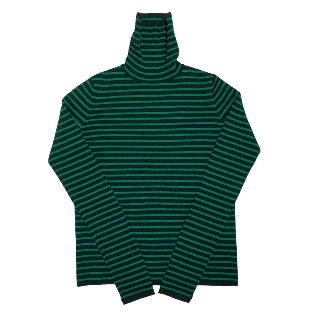 【値下げ】L’Appartement Border Turtleneck Knit ボーダーハイネックニット 22080560203530 グリーン×ネイビー サイズ：FREE (EC) L'Appartement(アパルトモン) Border Turtleneck Knitボーダー