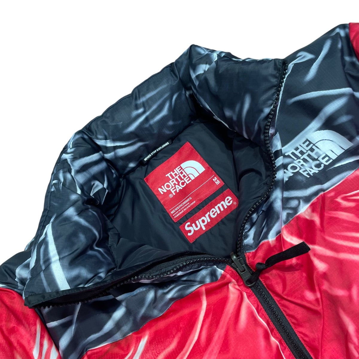 23SSトロンプ ルイユ プリンティド ヌプシ ジャケットダウンジャケットnf0a84nw