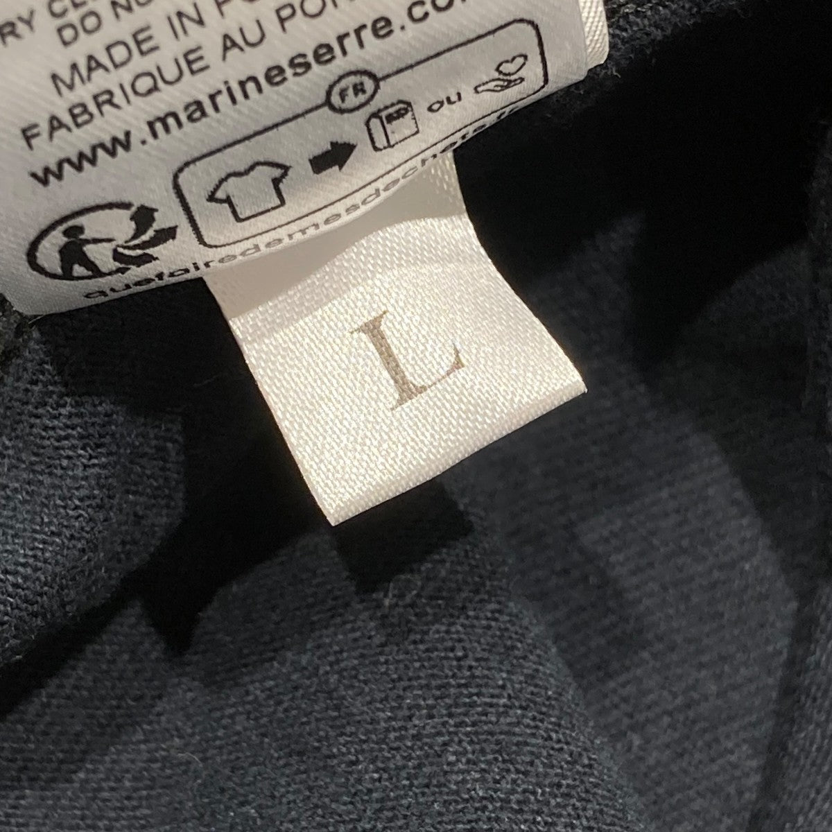 MARINE SERRE マリーンセル WHITE LINE 長袖トップス L