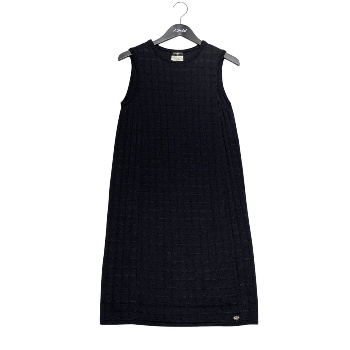 MATS　シャネル CHANEL ボーダー　ノースリーブニットワンピース CHANEL(シャネル) レースボーダーノースリーブワンピース
