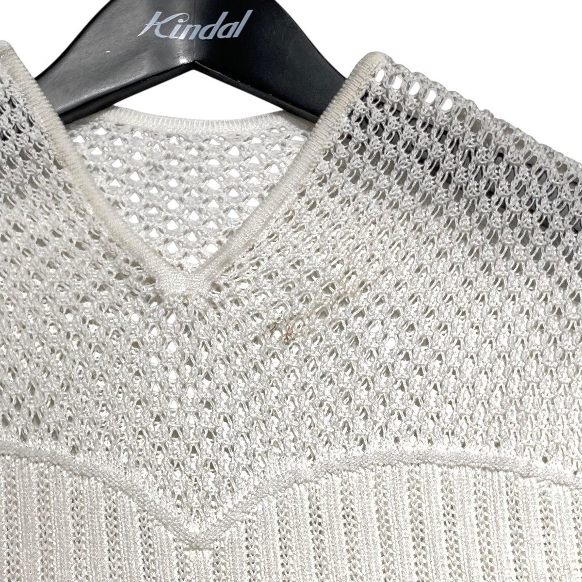 mame kurogouchi(マメクロゴウチ) Cotton Lace Sleeveless Knitted Top