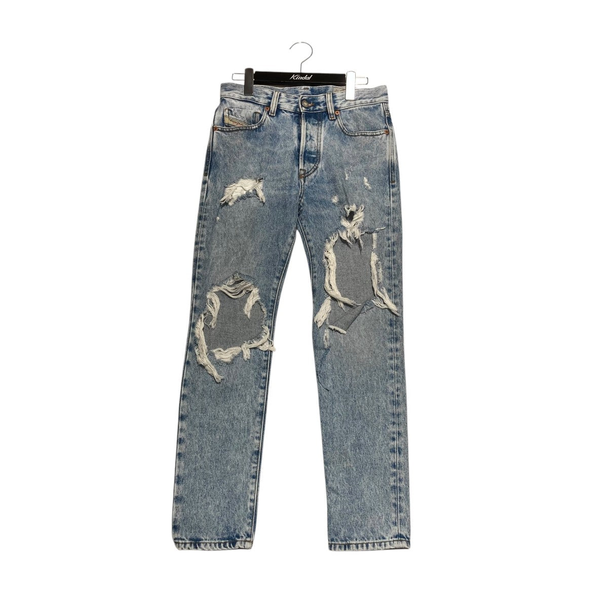 DIESEL ディーゼル クラッシュ ロゴ デニムパンツ W30 ストレート DIESEL(ディーゼル) Super Skinny Jeans 3Dポケットデニムパンツ