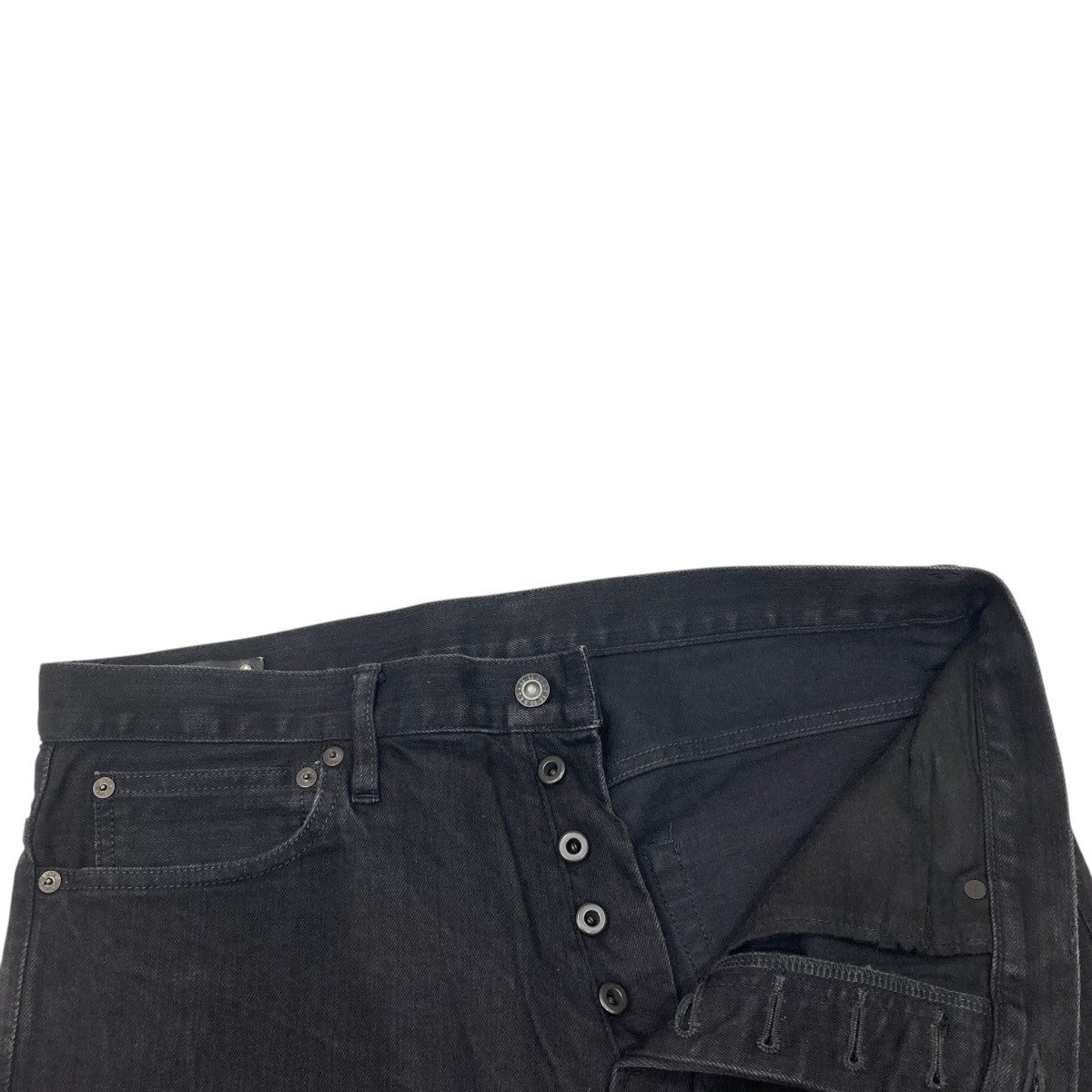 MINEDENIM(マインデニム) クラッシュ加工ブラックデニムパンツ1903