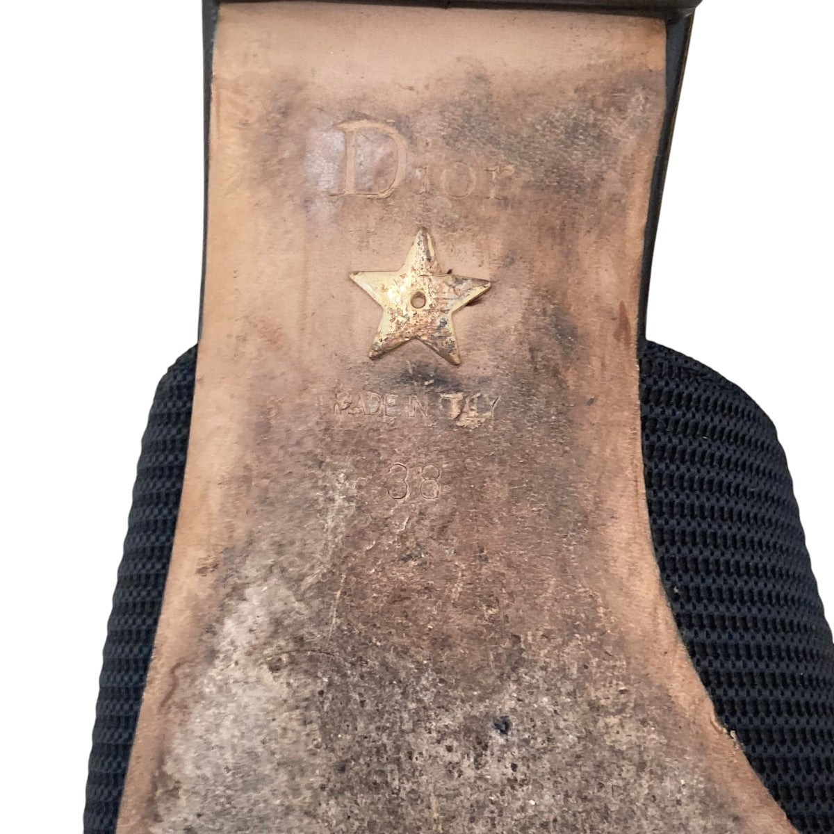 【美品】✨Christian Dior 24cm 革靴 パンプス CDロゴ 茶系 210.jpg