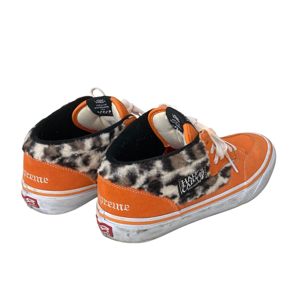 新品）Supreme×Vans Leopard Half Cab（Orange）27.0cm