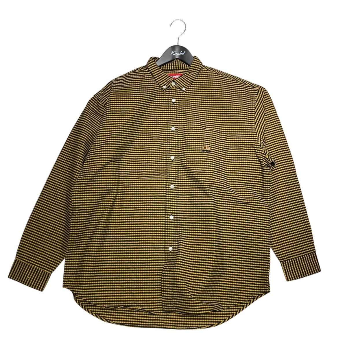 Loose Fit Flannel Oxford Shirtチェックボタンダウンシャツ