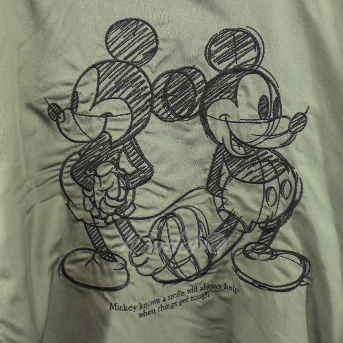 Disney ミッキーマウス 刺繍 MA-1 ブルゾン