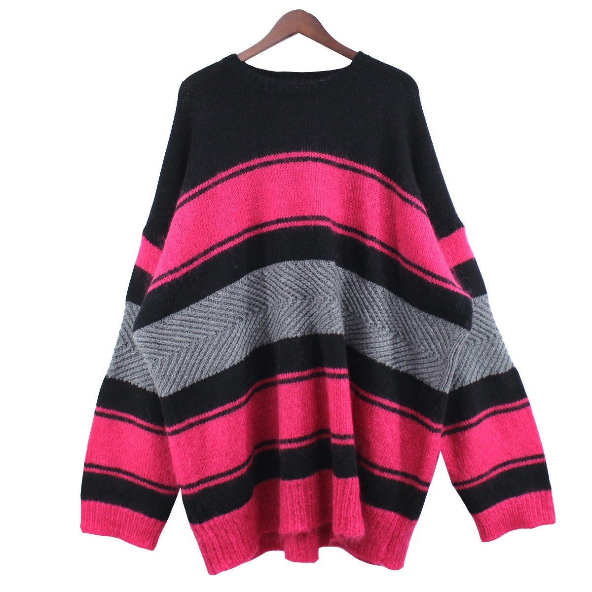 DAIRIKU 古着・中古 21AW Molly Border Mohair Knit オーバーサイズ ボーダー モヘヤ ニット