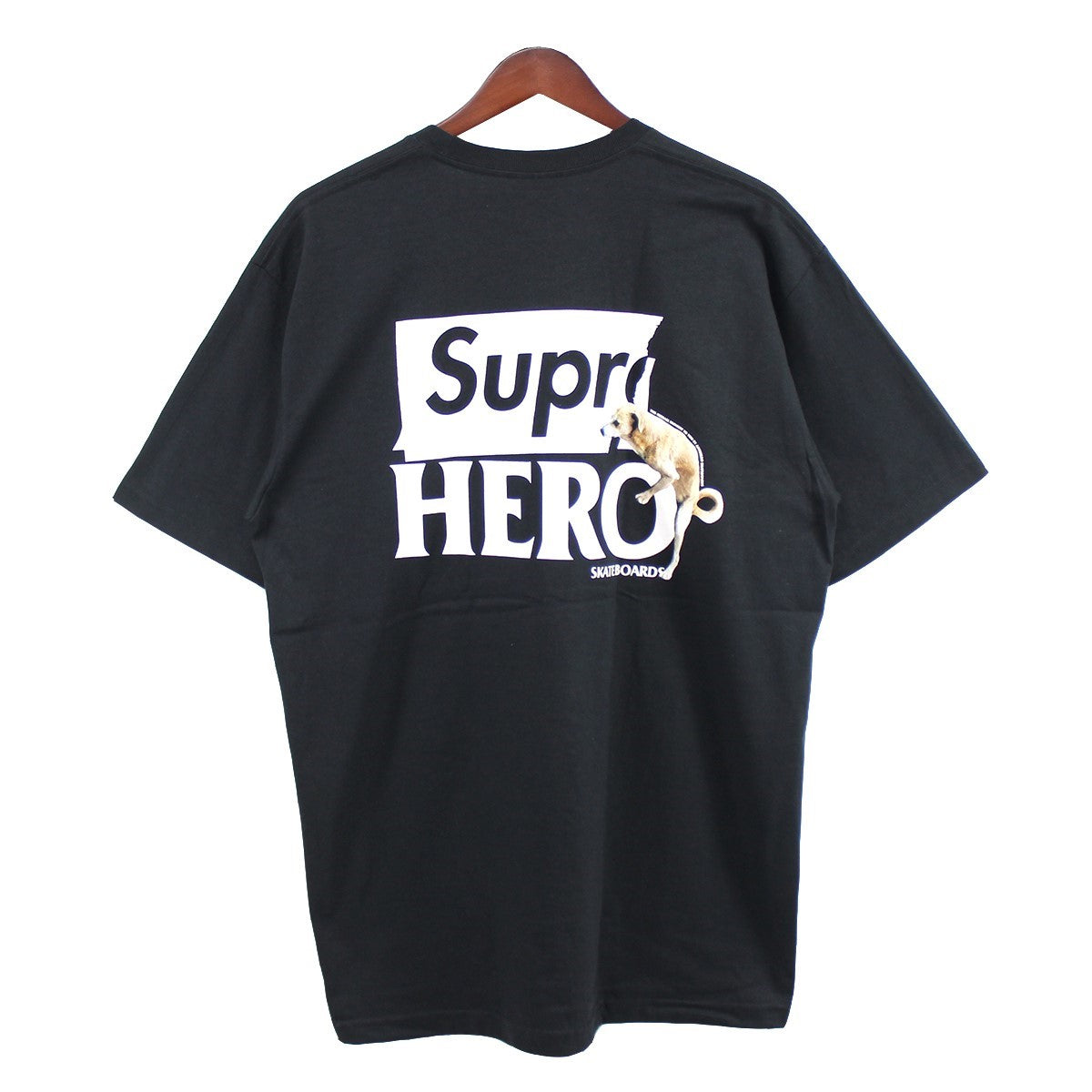 supreme新品Supreme ANTIHEROアンチヒーローコラボ犬ドッグTシャツ　黒L