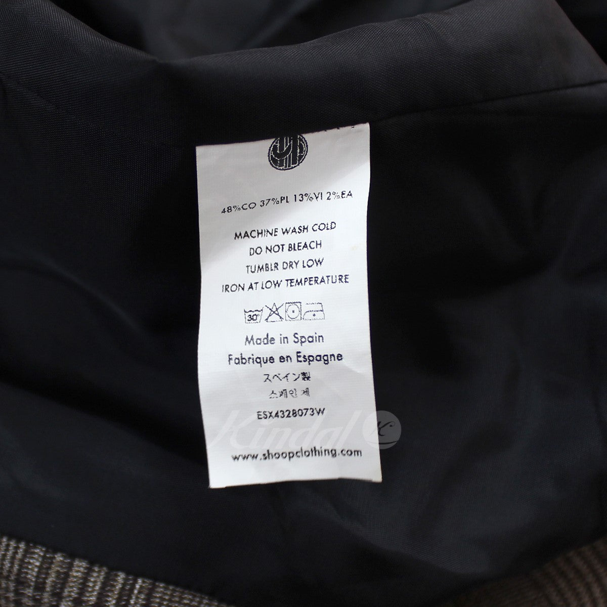 SHOOP CLOTHING(シュープ) 稀少 18AW Bicolor Blazer バイカラー ブレザー チェック切替 ジャケット