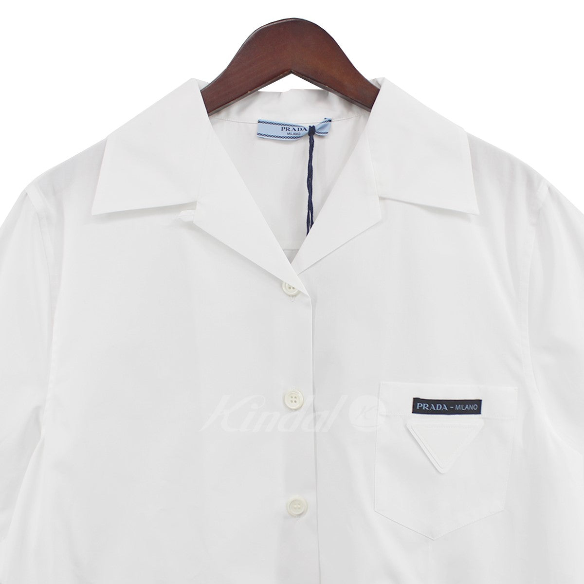 PRADA(プラダ) 22SS ロゴ トライアングル ボーリングシャツ 半袖シャツ