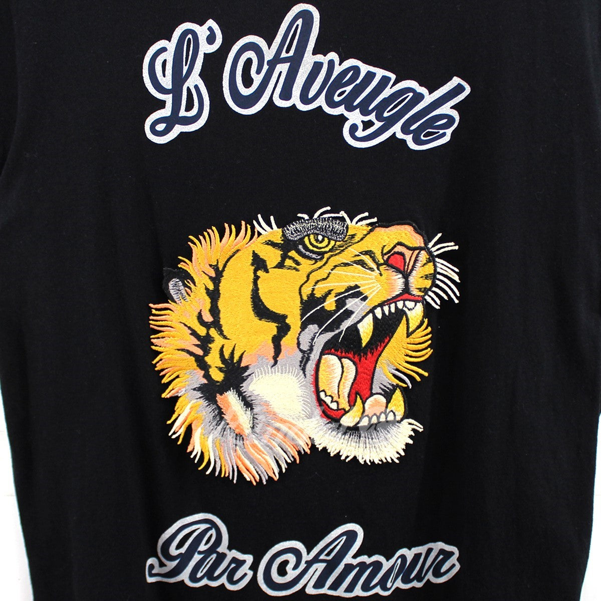 GUCCI(グッチ) 17SS ミケーレ期 タイガーエンブロイダリーTシャツ 虎ワッペン刺繍