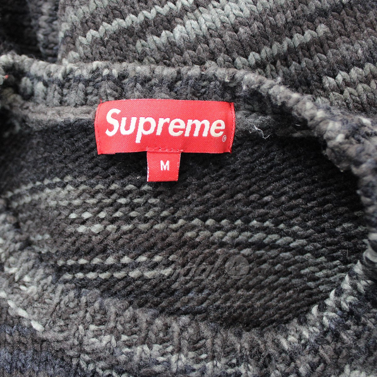 美品 20AW S Supreme Static Sweater 黒 ニットロゴが同色になっております