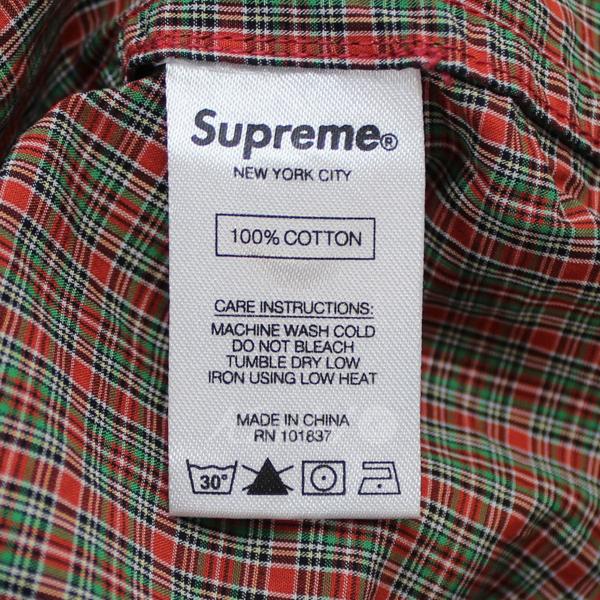 SUPREME(シュプリーム) 19SS Plaid S／S Shirt チェック 半袖