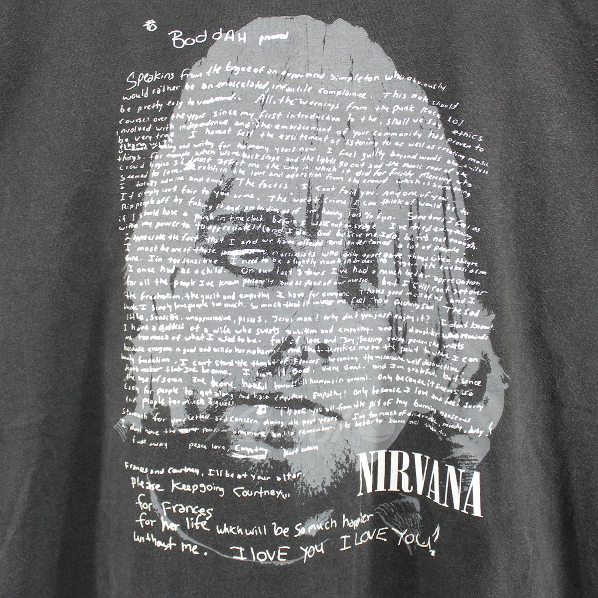 90s Nirvana Kurt Cobain カートコバーン スマイル 遺書ヴィンテージ Tシャツ