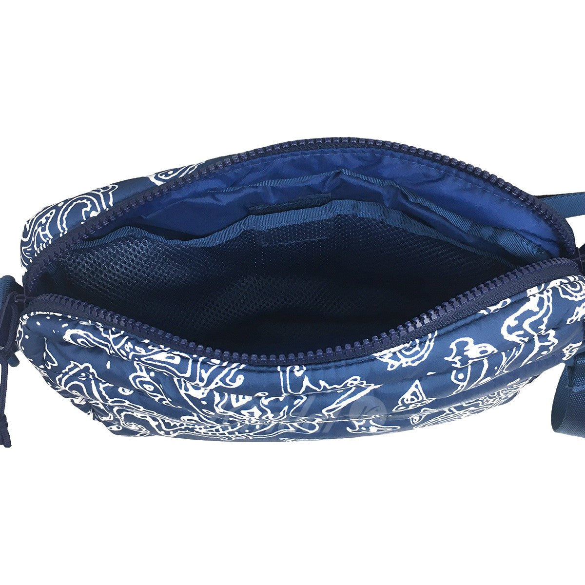 SUPREME(シュプリーム) 22AW Puffer Side Bag Blue Paisley ロゴ 