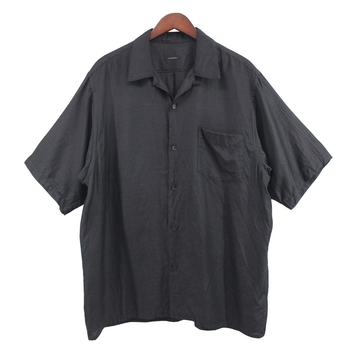 COMOLI(コモリ) 23SS ウールシルク 半袖オープンカラーシャツ x01 ...