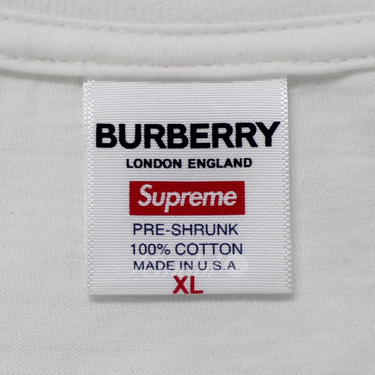 Supreme Burberry(シュプリーム バーバリー) Tシャツ ホワイト サイズ XL｜【公式】カインドオルオンライン  ブランド古着・中古通販【kindal】