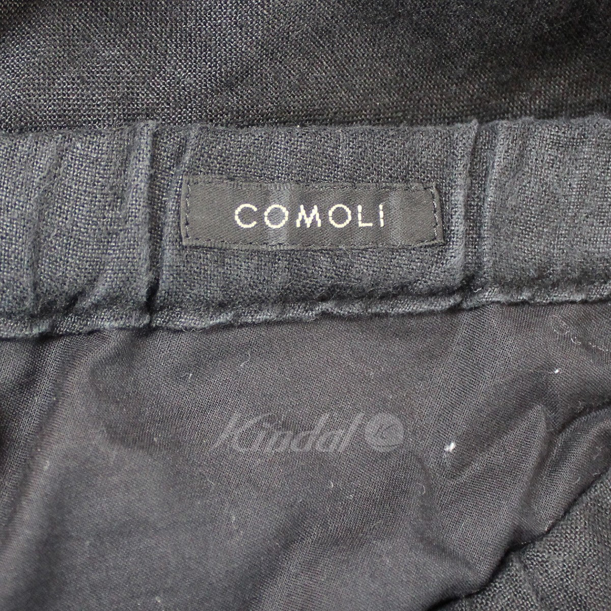 COMOLI(コモリ) 23SS カナパ ドローストリングパンツ x01-03019 ブラック サイズ 3｜【公式】カインドオルオンライン  ブランド古着・中古通販【kindal】