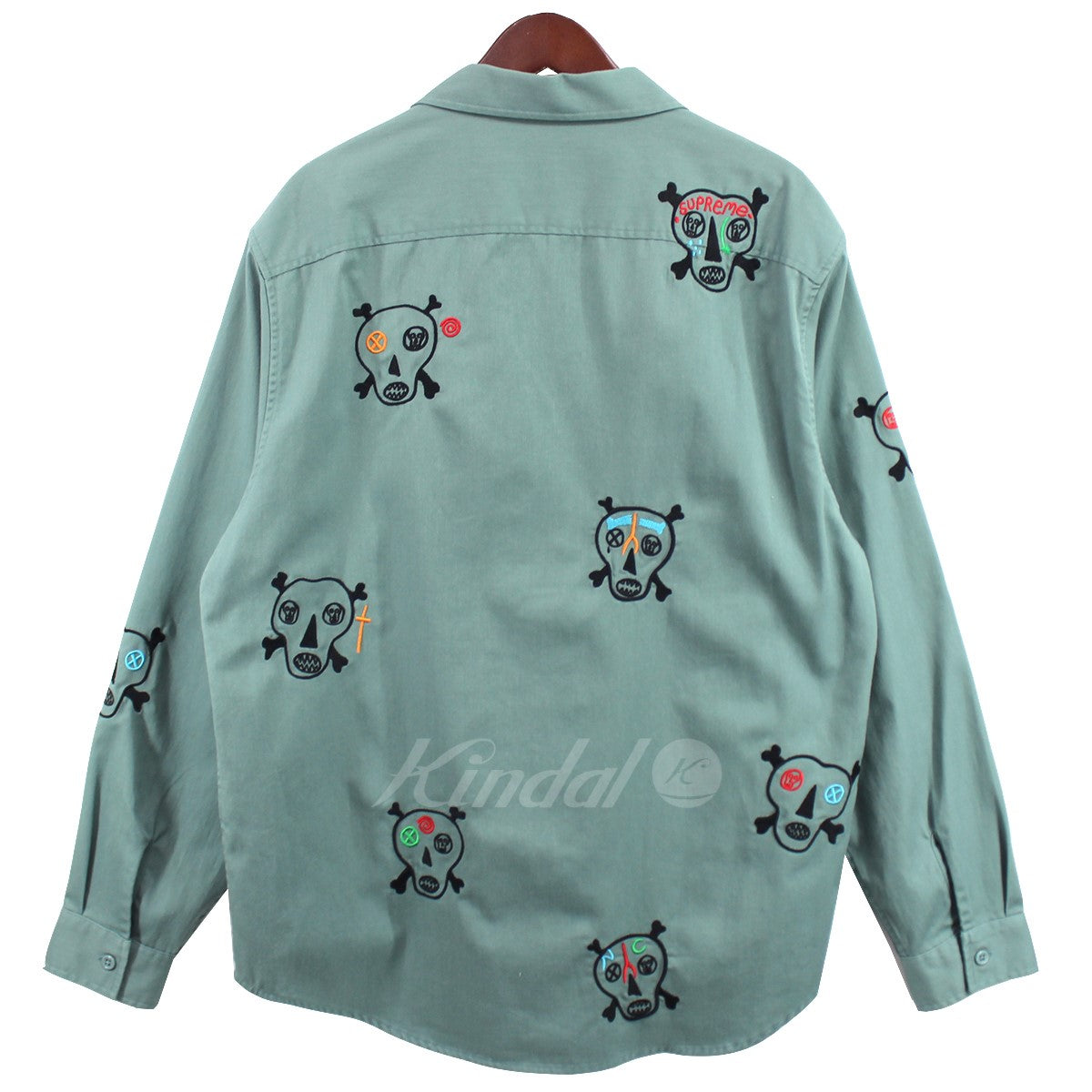 SUPREME(シュプリーム) 21SS Clayton Patterson Skulls Embroidered Work Shi