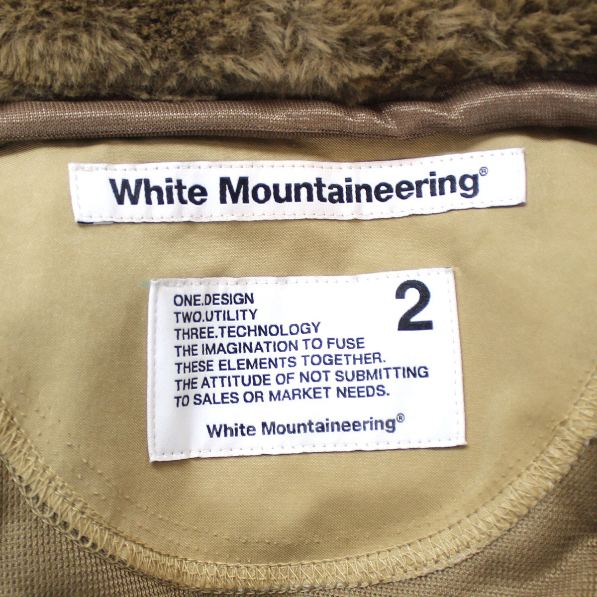 White Mountaineering 古着・中古 20AW ボア×フリースハイネックジップアップジャケット