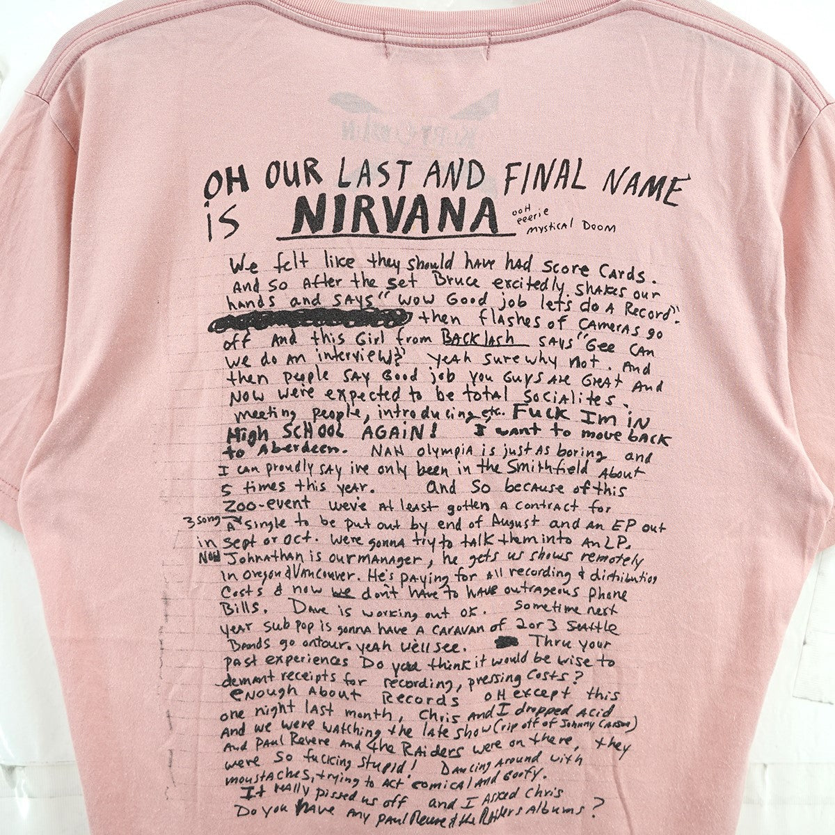 HYSTERIC GLAMOUR(ヒステリックグラマー) NIRVANA LOVE BUZZ ／ KURT COBAIN ニルヴァーナ カート Tシャツ