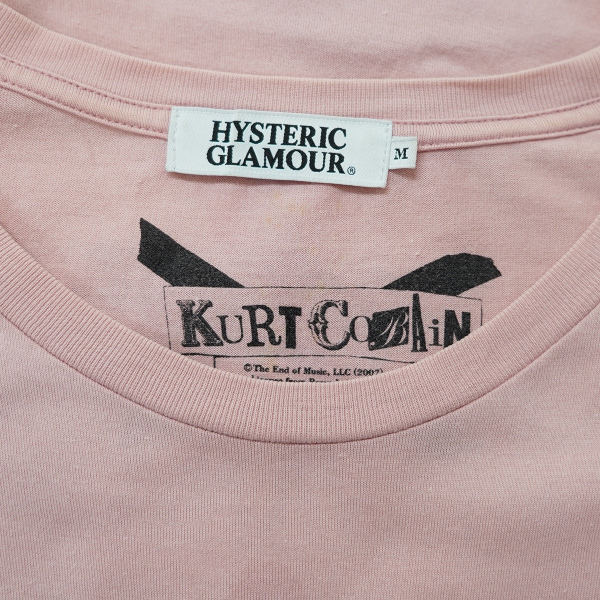 HYSTERIC GLAMOUR(ヒステリックグラマー) NIRVANA LOVE BUZZ ／ KURT COBAIN ニルヴァーナ カート  Tシャツ ピンク サイズ 15｜【公式】カインドオルオンライン ブランド古着・中古通販【kindal】