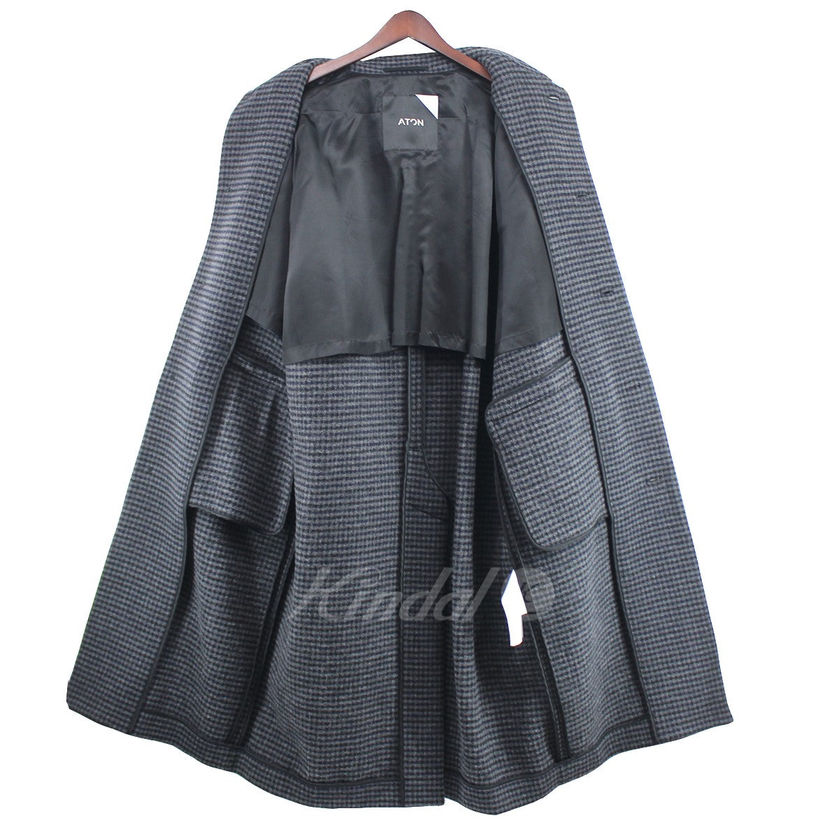 ATON(エイトン) AIR DOUBLE MELTON LODEN COAT エア チェック メルトン コート