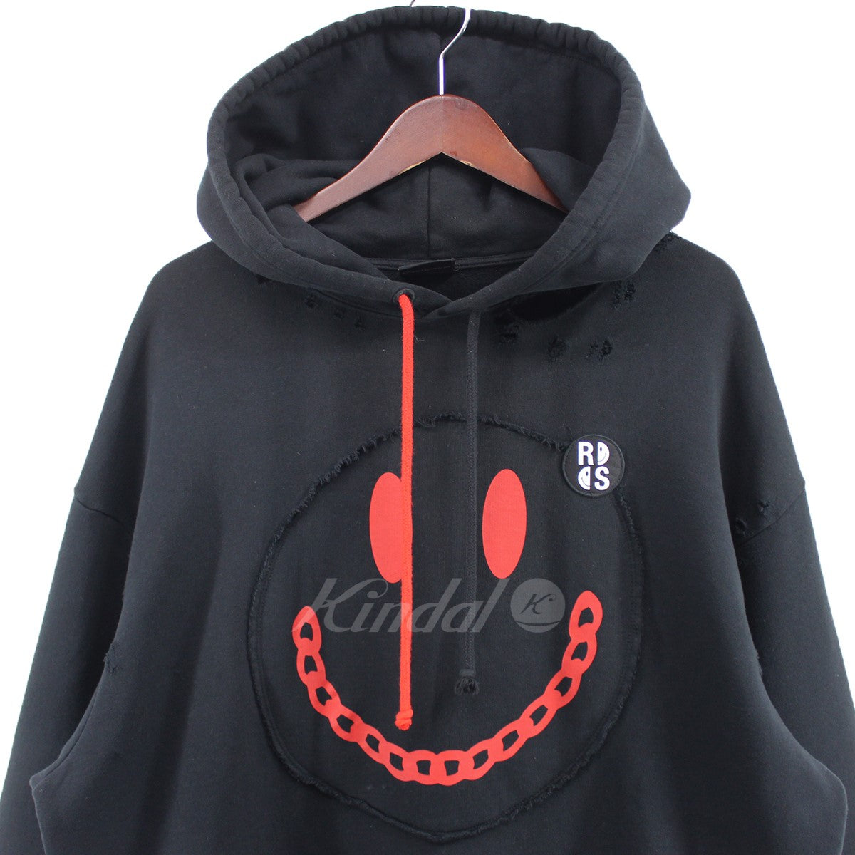 22SS Smiley Popover Hoody RS DESTROY WASHED パーカー