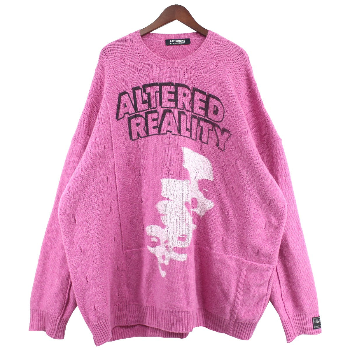 RAF SIMONS 古着・中古 22AW Loose fit braid reller roundneck sweater ニット