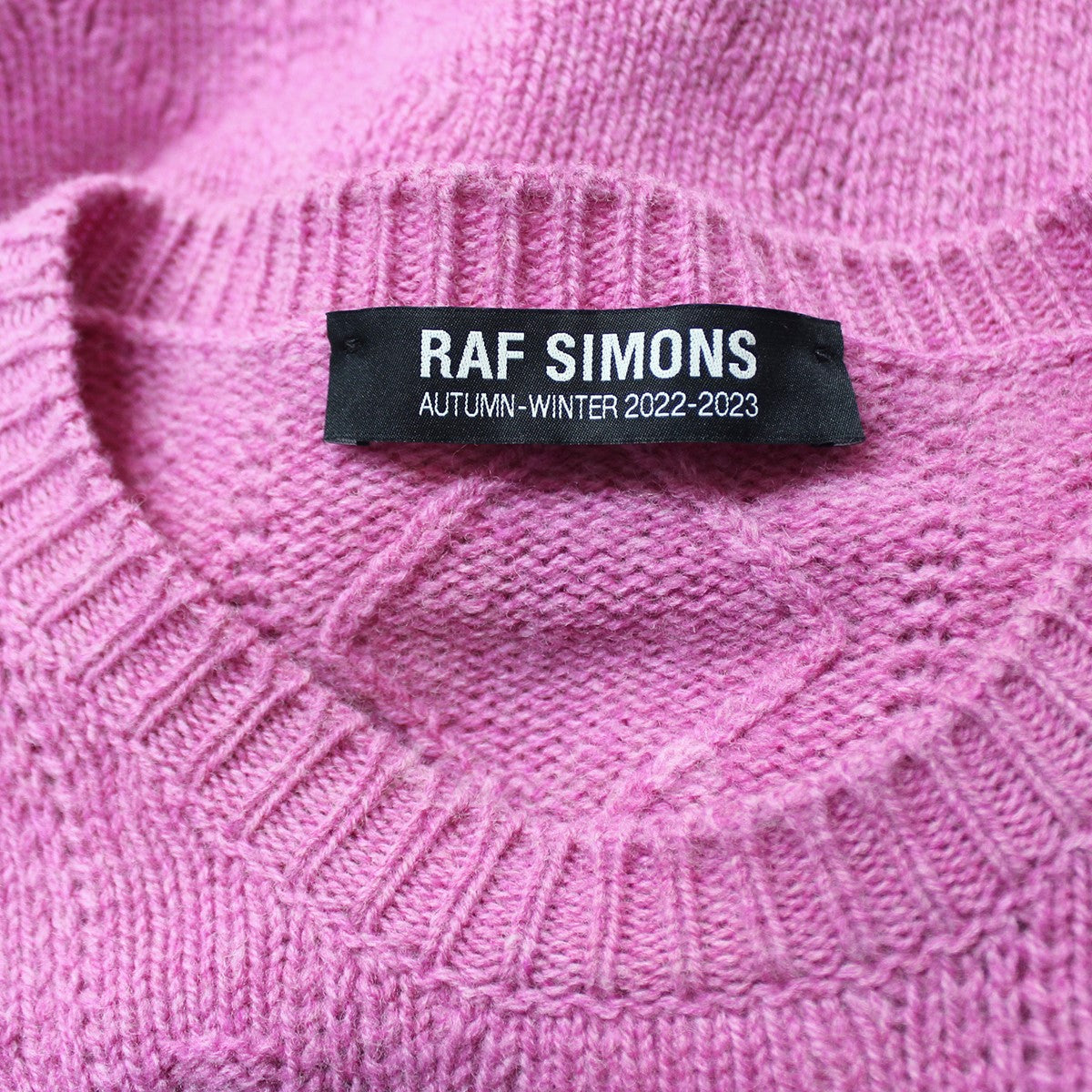 RAF SIMONS(ラフシモンズ) 22AW Loose fit braid reller roundneck 