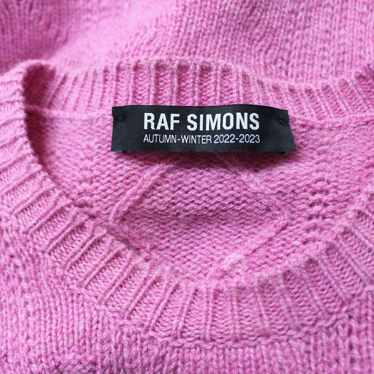 RAF SIMONS 古着・中古 22AW Loose fit braid reller roundneck sweater ニット