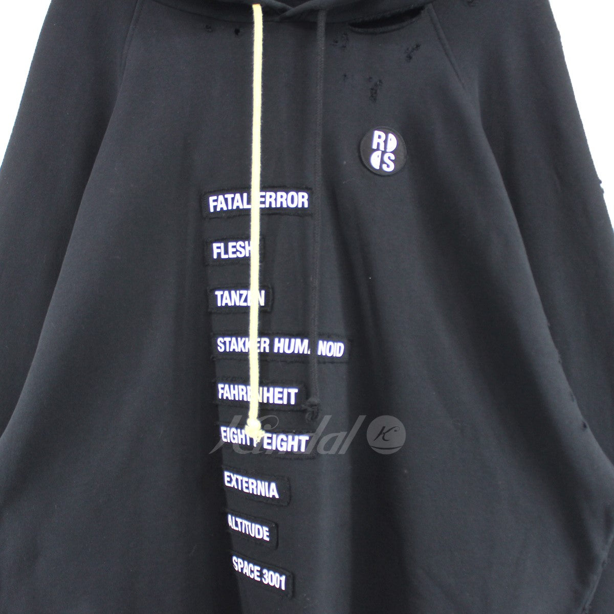 RAF SIMONS(ラフシモンズ) 22SS Big Fit Patched Hoodie スマイリー 