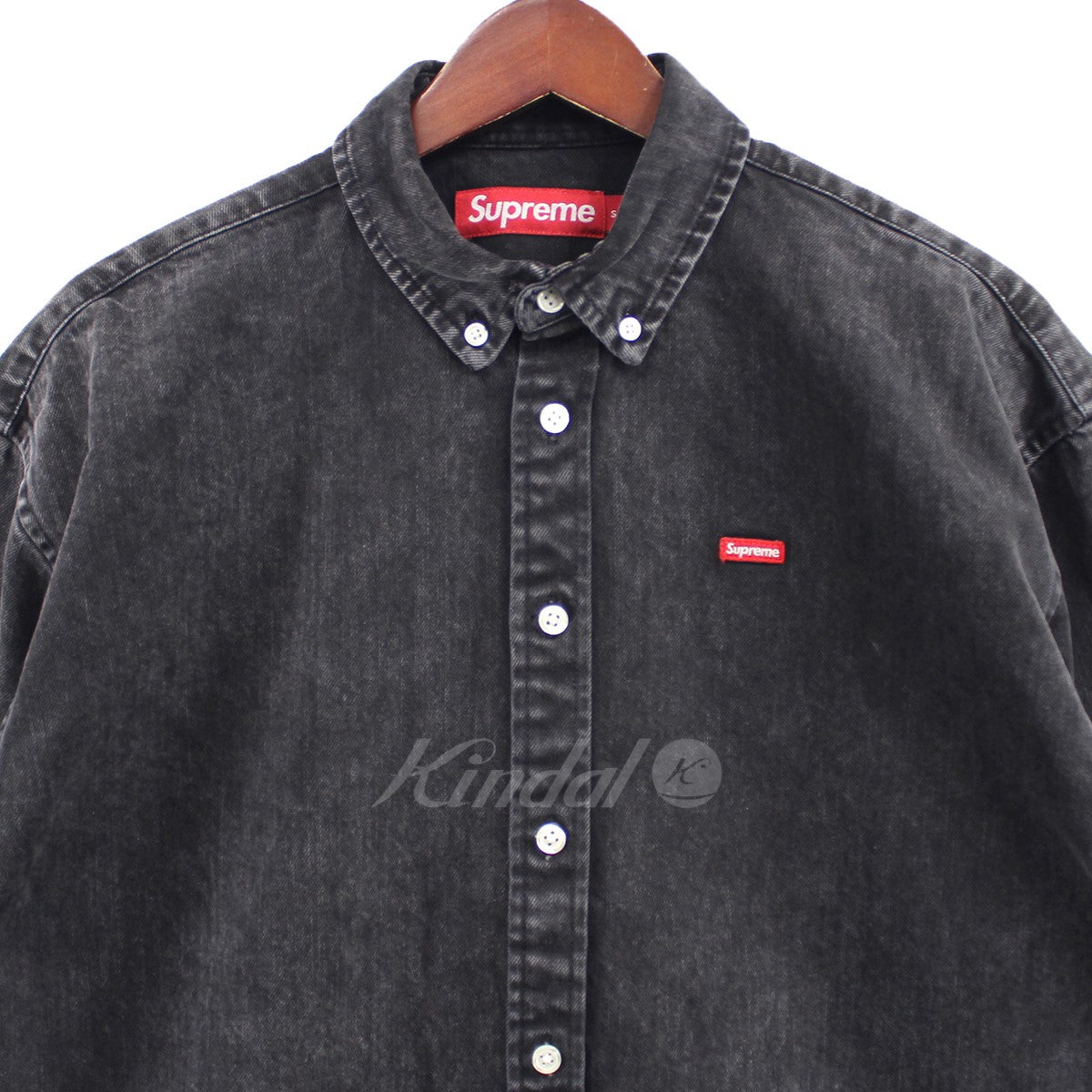 Supreme Small Box Shirt Washed Black Sファッション