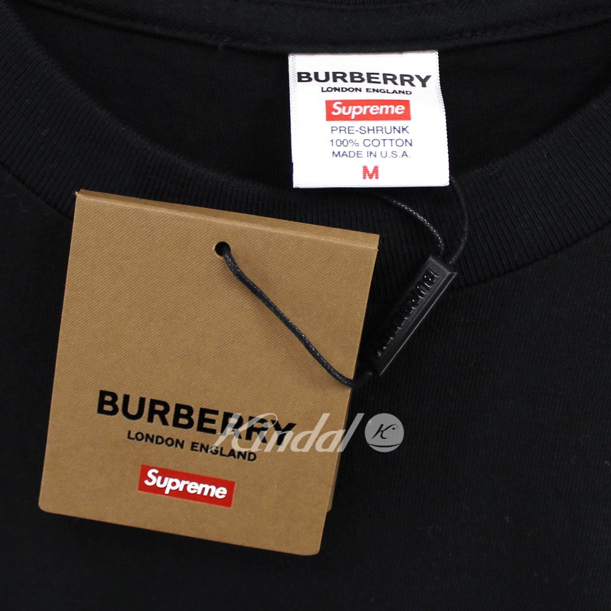 Supreme Burberry(シュプリーム バーバリー) 22SS Box Logo Tee バーバリー チェック ボックスロゴ Tシャツ  ブラック サイズ M｜【公式】カインドオルオンライン ブランド古着・中古通販【kindal】