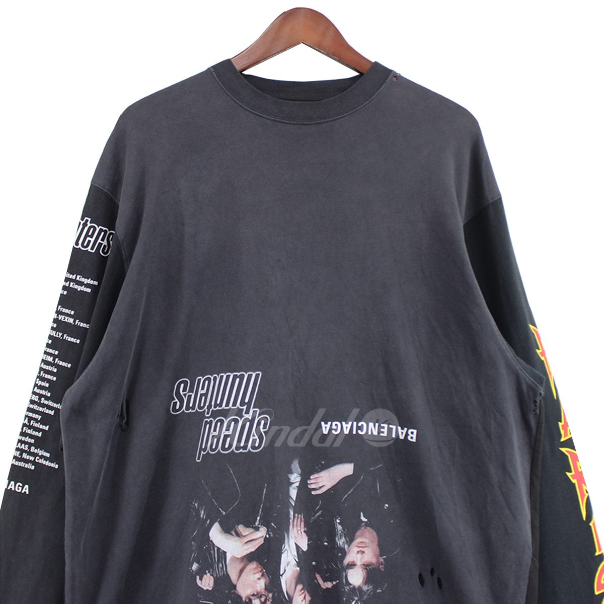 BALENCIAGA(バレンシアガ) 22AW SPEED HUNTER UP SIDE DOWN L／S TEE ロゴ ロンT