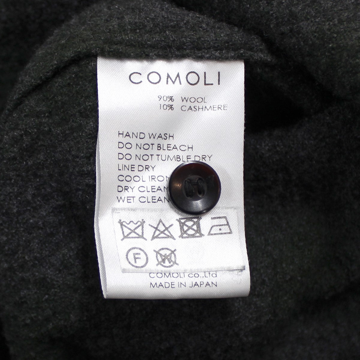 COMOLI(コモリ) 20AW ウールチェック オープンカラーシャツ カシミヤ