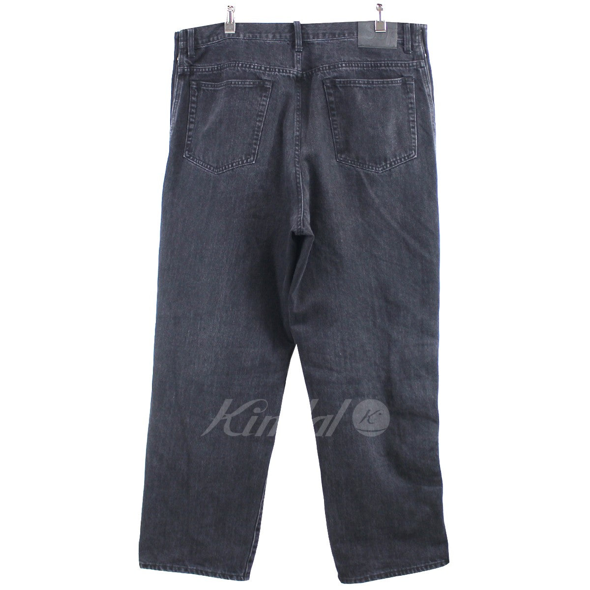 23AW Snap-Off Baggy Jean Washed Black ロゴ バギーデニム